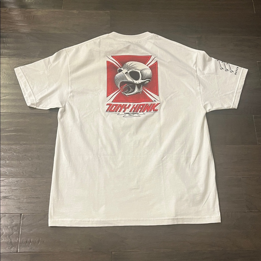 Tony Hawk Bones Brigade T Shirt Powell Peralta white new Mens Size XL